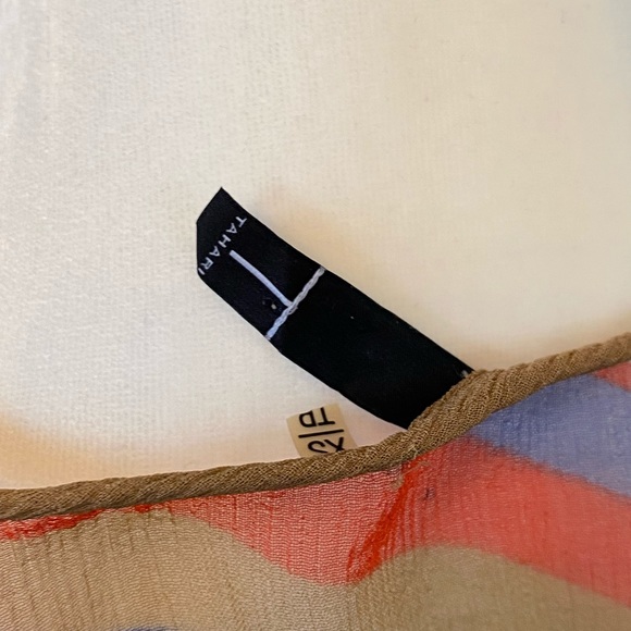 Eli Tahari print see through blouse - Picture 5 of 5